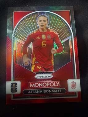 2026 Panini Monopoly Prizm FIFA World Cup #99 Aitana Bonmati Red Prizm